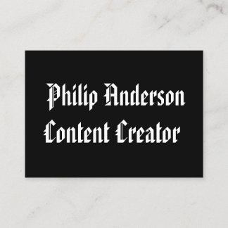 Schwarzweiß-Visitenkarte Visitenkarte