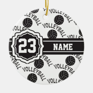 Schwarzweiss-Volleyball Keramikornament
