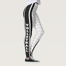 Schwarzweiss-Volleyball-Muster Leggings