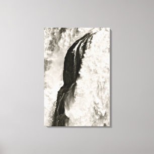 SCHWARZWEISS-WASSERFALL-DETAIL LEINWANDDRUCK