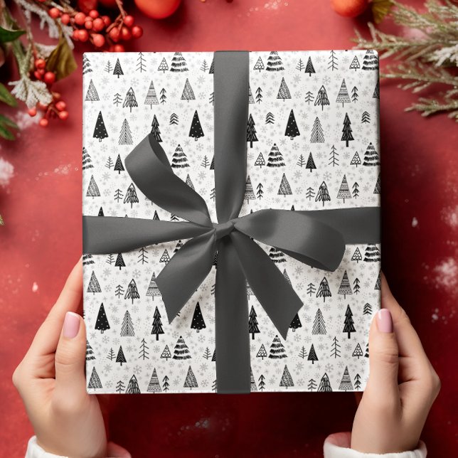 Schwarzweiß-Weihnachtswrapping Paper Set 3 Geschenkpapier Set (Von Creator hochgeladen)