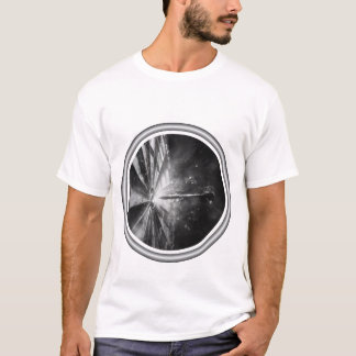 Schwarzweiß-Weiß-Impact-Targetdesign T-Shirt