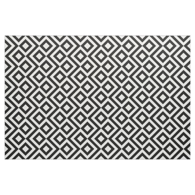 Schwarzweiss-Windungs-geometrisches Muster-Gewebe Stoff (Fat Quarter (45,7 x 55,9 cm))