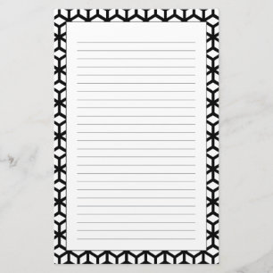 Schwarzweiss-Würfel-Muster Briefpapier
