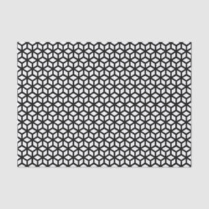 Schwarzweiss-Würfel-Muster Seidenpapier