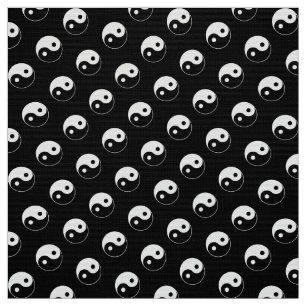 Schwarzweiss-Yin Yang Muster-Gewebe Stoff