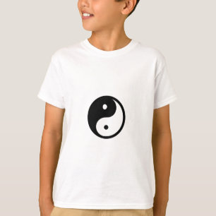 Schwarzweiss-Yin/Yang-Symbolkleid T-Shirt