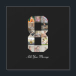 Schwarzweiß-Zahl 8-FotoCollage Magnetkarte<br><div class="desc">Bei diesem individuell anpassbaren Produkt werden Fotos so angeordnet, dass sie die Form einer Zahl bilden. Es wird oft für Meilensteine wie Geburtstage, Jahrestage oder Erfolge verwendet, um den Anwendern die Möglichkeit zu geben, unvergessliche Bilder in einem Single zu präsentieren. Die Designs bieten in der Regel Platz für verschiedene Foto-Größen...</div>