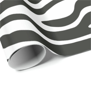 Schwarzweiss-Zebra-bunter Retro Tierdruck Geschenkpapier