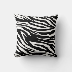Schwarzweiss-Zebra-Druck-Couch-Wurfs-Kissen Kissen