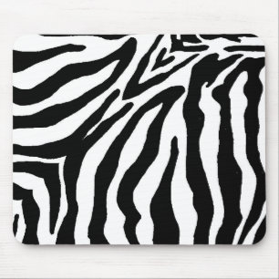 Schwarzweiss-Zebra-Druck Mousepad