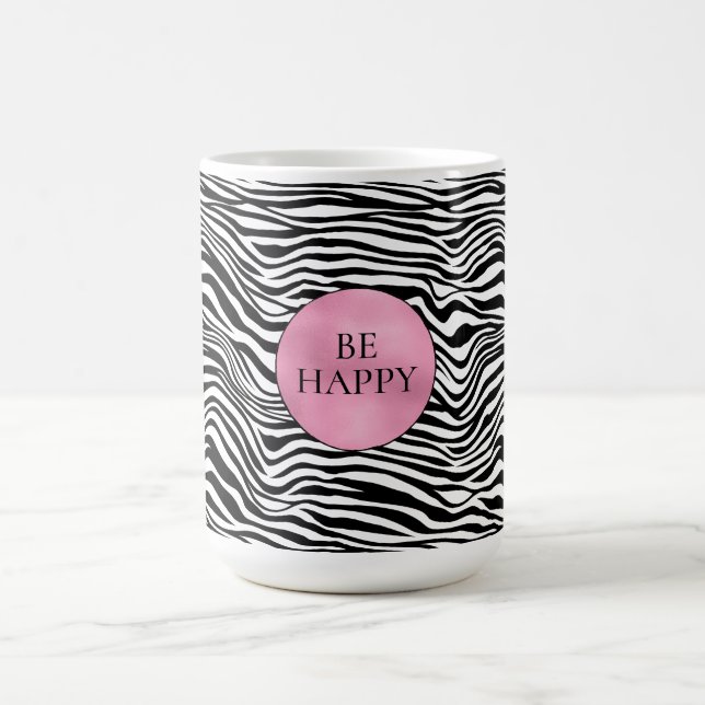 Schwarzweiß-Zebra Kaffeetasse (Mittel)