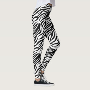 Schwarzweiß-Zebra Leggings