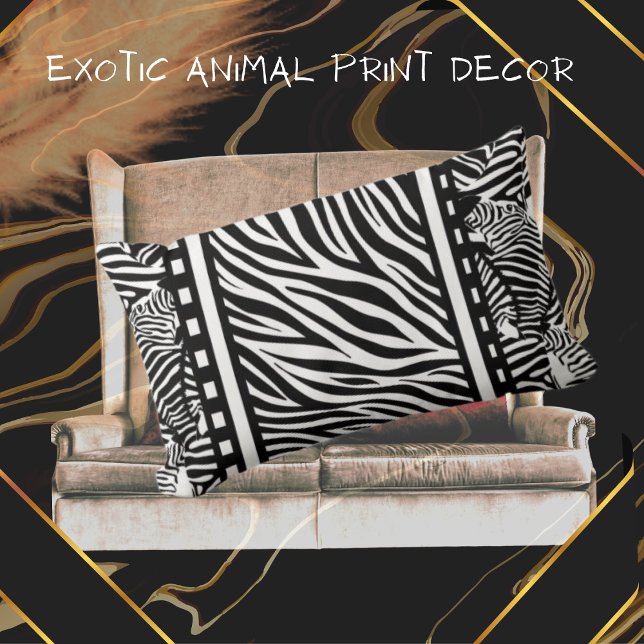 Schwarzweiß-Zebra Lendenkissen (Von Creator hochgeladen)