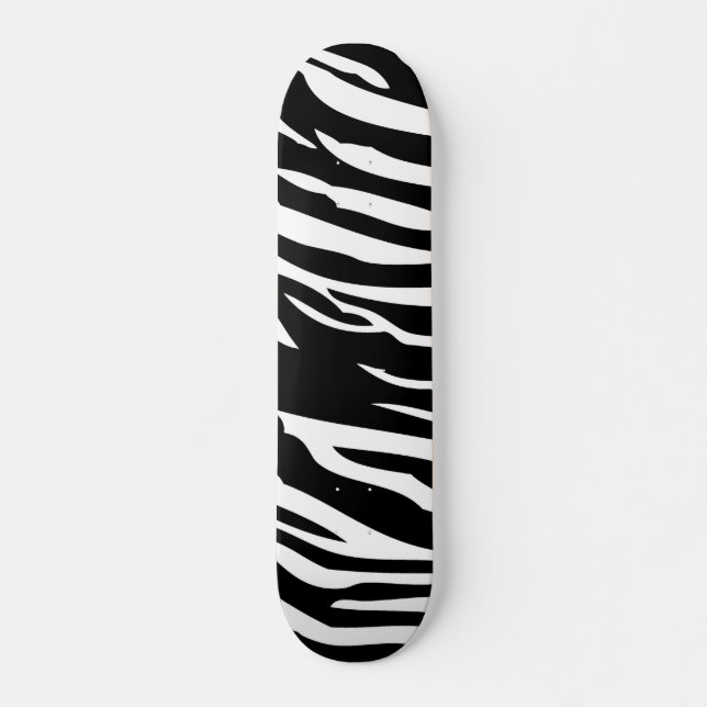 Schwarzweiß Zebra Print Animal Mini Skateboard (Vorne)