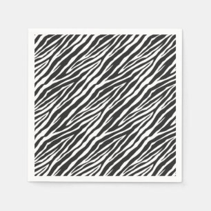 Schwarzweiß-Zebra Serviette
