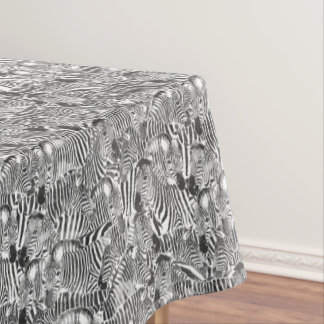 Schwarzweiss-Zebra-Streifen-Tischdecke Tischdecke