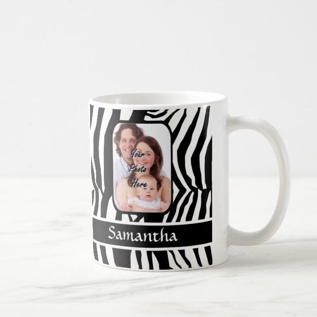 Schwarzweiss-Zebradruck Tasse (Rechts)