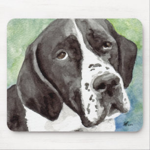 Schwarzweiss-Zeiger-Hund Mousepad
