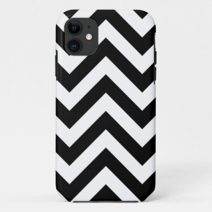 Schwarzweiss-Zickzack-Sparren-Muster Case-Mate iPhone Hülle