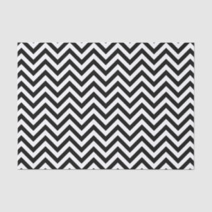 Schwarzweiss-Zickzack Stripes Zickzack Muster Seidenpapier