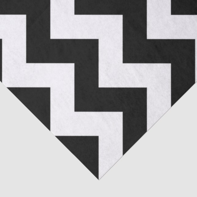 Schwarzweiß-Zigzag-Papiertücher Seidenpapier (Detail)