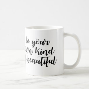 Schwarzweiss-Zitat-Inspirations-Tasse Tasse