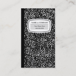 Schwarzweiss-Zusammensetzungsbuch Visitenkarte