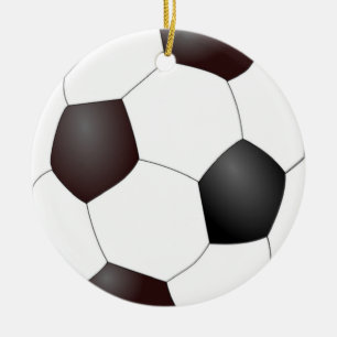 Schwarzweißball Keramik Ornament