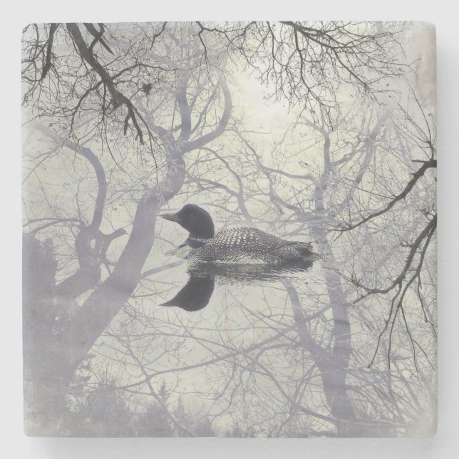 Schwarzweißballon auf einem     Untersetzer aus Ma (Vorderseite)