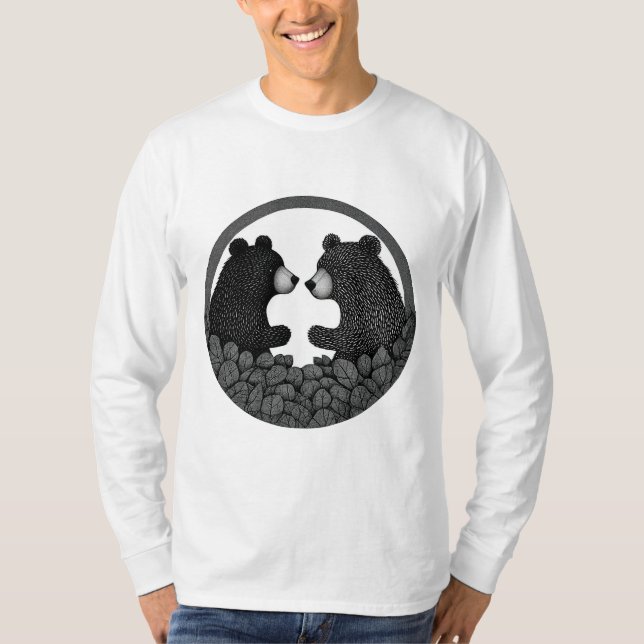 Schwarzweißbären T-Shirt (Vorderseite)