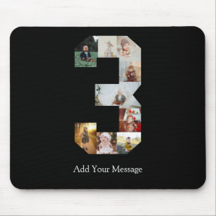 Schwarzweißbild 3 FotoCollage Mousepad