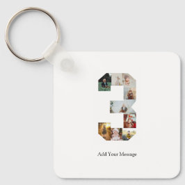 Schwarzweißbild 3 FotoCollage Schlüsselanhänger