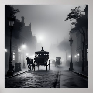 Schwarzweißbild aus alten Zeiten Poster