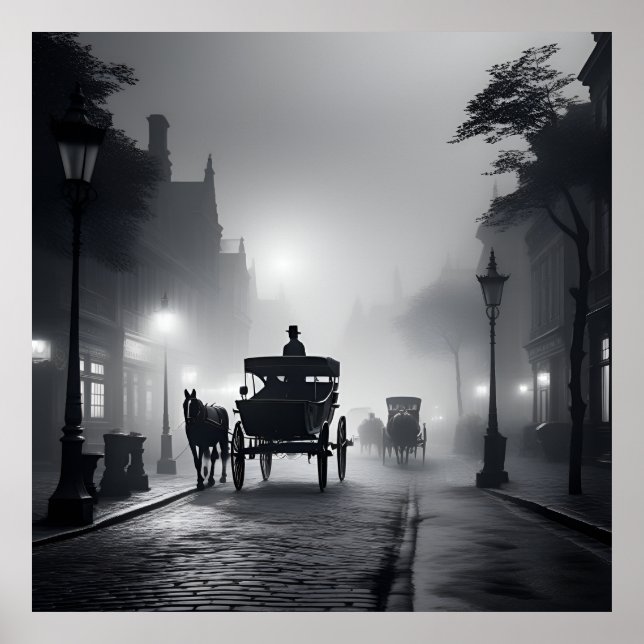 Schwarzweißbild aus alten Zeiten Poster (Vorne)