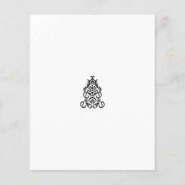 Schwarzweißbild eines verzierten Designs Flyer (Vorne)