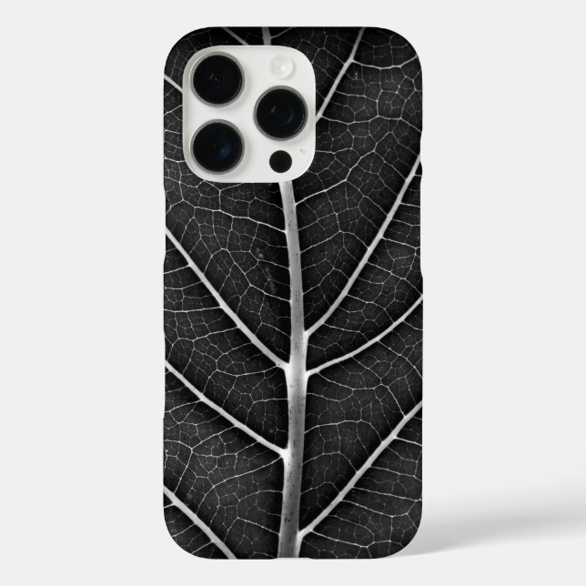 Schwarzweißblatt nah Case-Mate iPhone hülle (Rückseite)