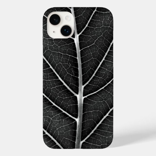 Schwarzweißblatt nah Case-Mate iPhone hülle (Rückseite)