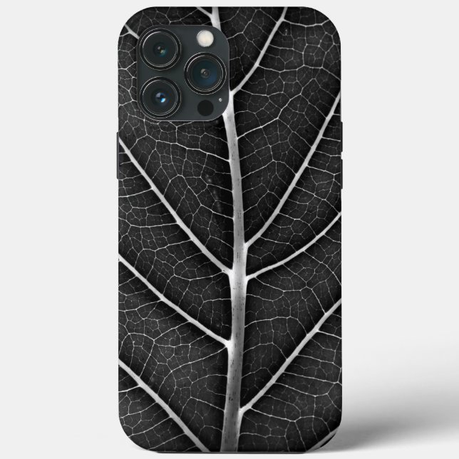 Schwarzweißblatt nah Case-Mate iPhone hülle (Rückseite)