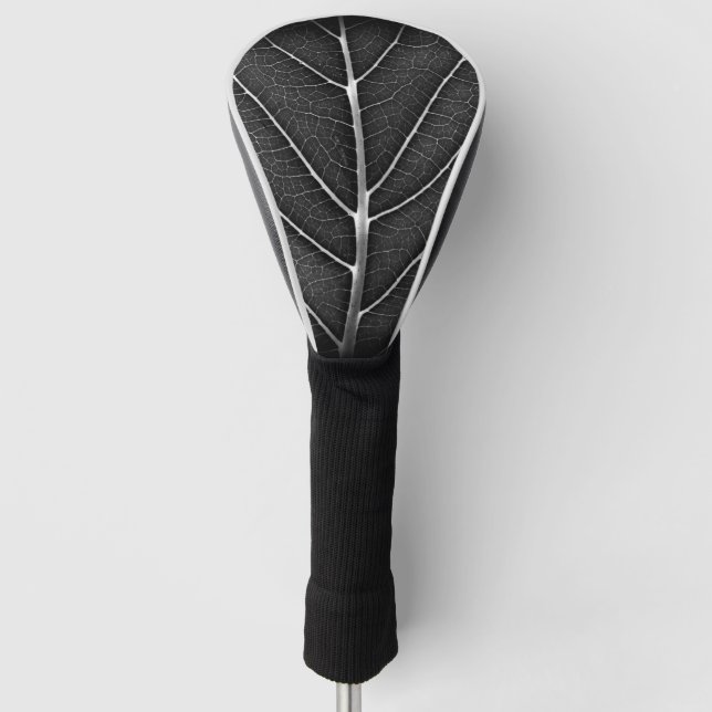Schwarzweißblatt nah golf headcover (Vorderseite)