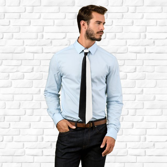 Schwarzweißblock Krawatte (Black and White Colorblock Neck Tie)