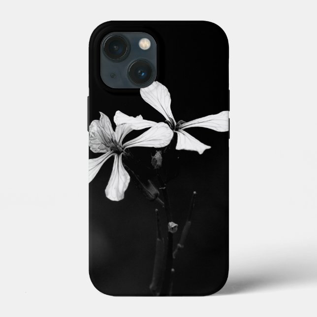 Schwarzweißblumen Case-Mate iPhone Hülle (Rückseite)