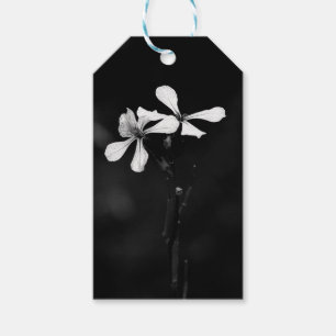 Schwarzweißblumen Geschenkanhänger