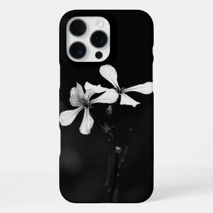 Schwarzweißblumen iPhone 16 Pro Max Hülle
