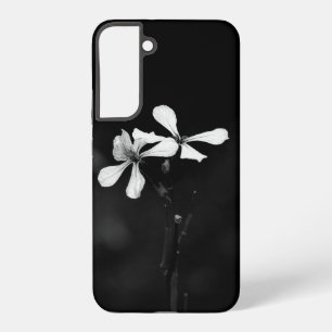 Schwarzweißblumen Samsung Galaxy Hülle