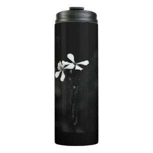 Schwarzweißblumen Thermosbecher