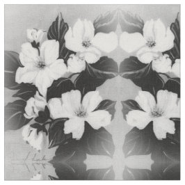 Schwarzweißblüten Stoff