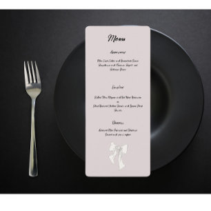 Schwarzweißbogen Menükarte