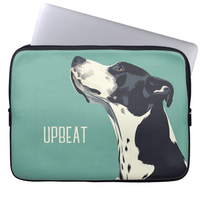 Schwarzweißboxer Laptopschutzhülle (Vorderseite)