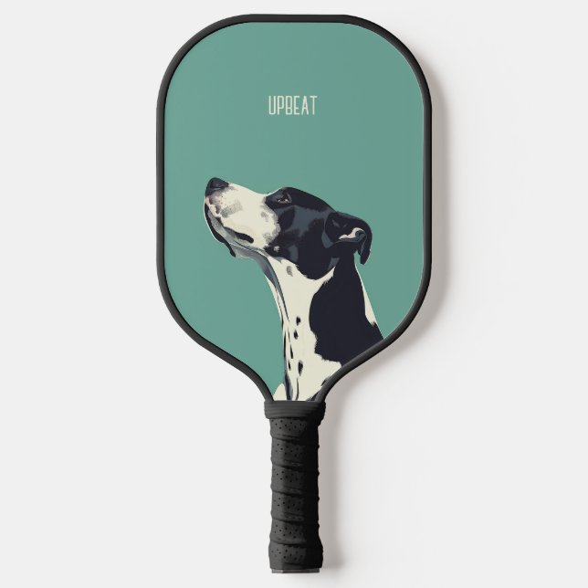 Schwarzweißboxer Pickleball Schläger (Vorderseite)